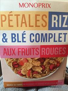 Monoprix Pétales Riz & Blé Complet aux Fruits Rouges