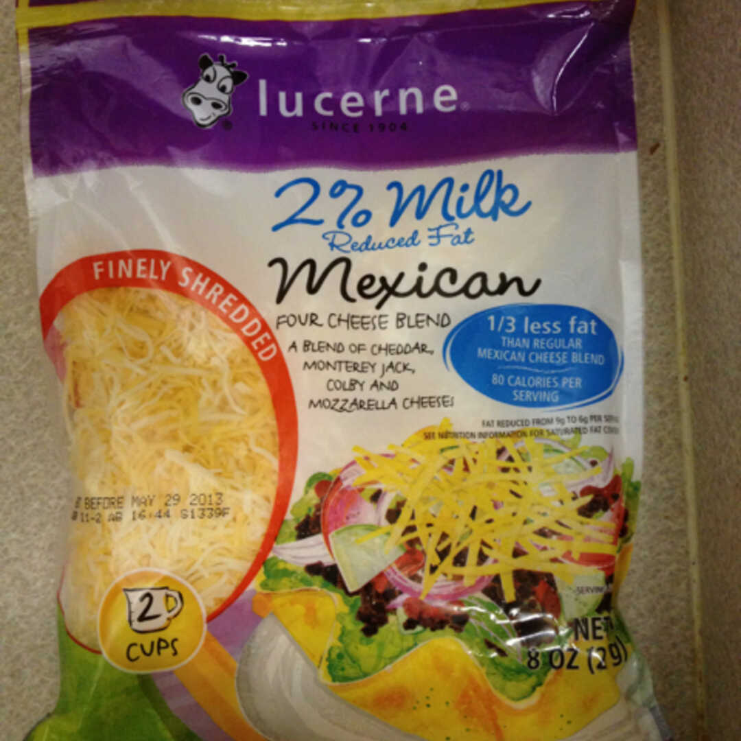 Lucerne 2% Milk Mexican Four Cheese Blend