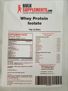 Bulk Supplements Whey Protein Isolate 90%