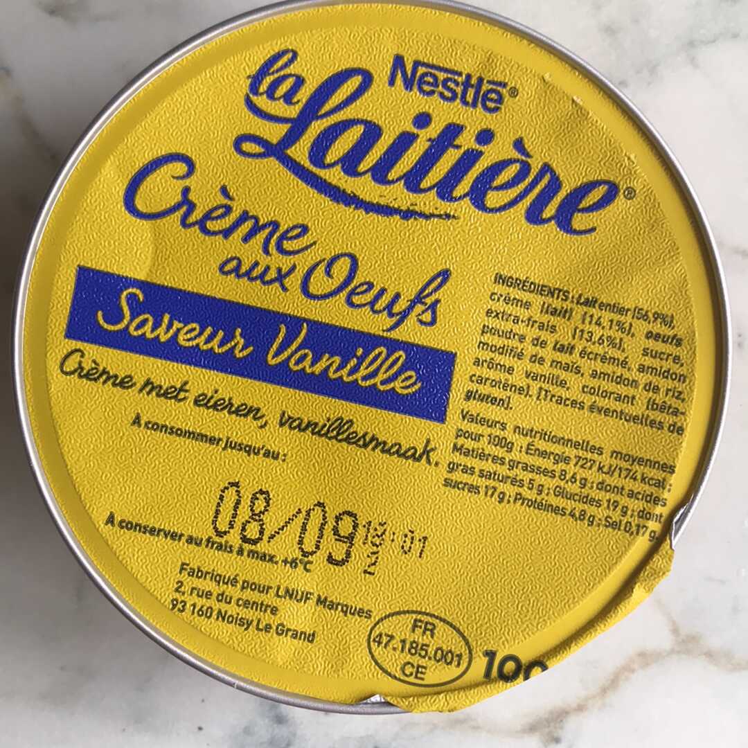 La Laitière Crème aux Œufs Saveur Vanille