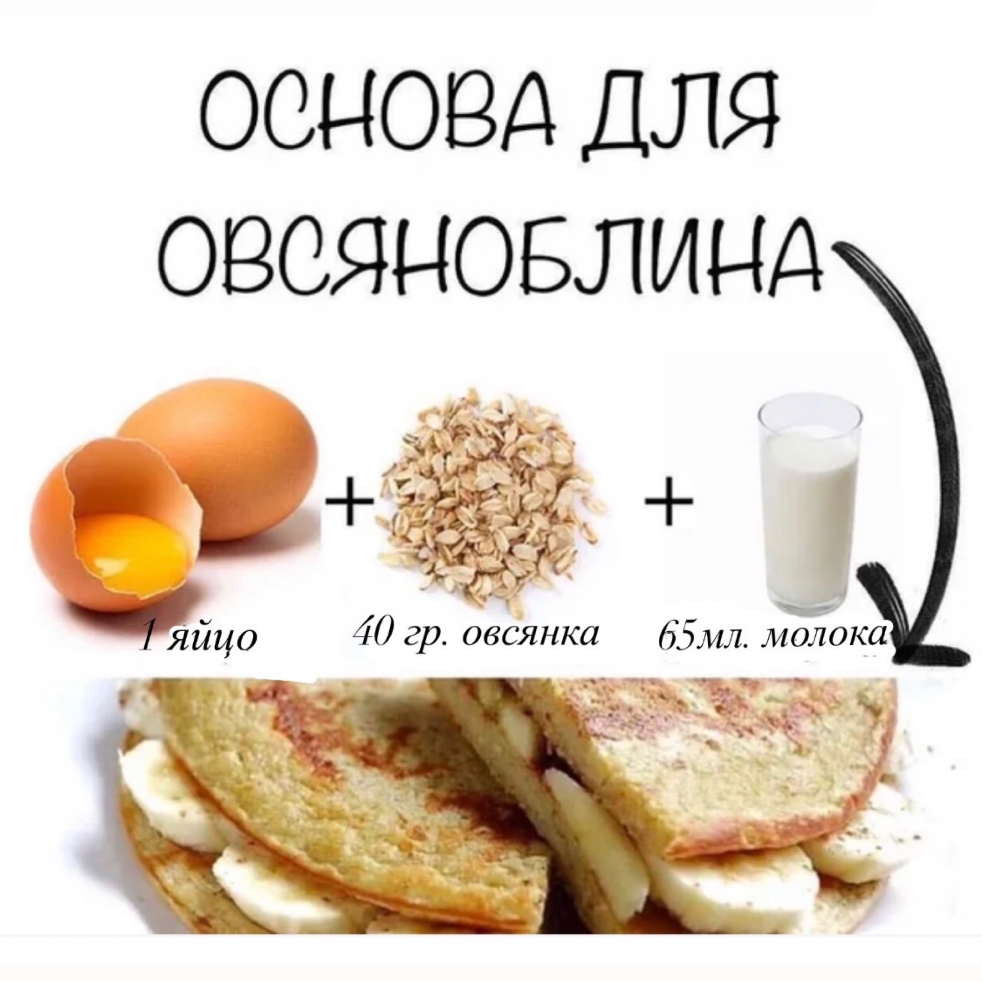 Пошаговый рецепт овсяноблина