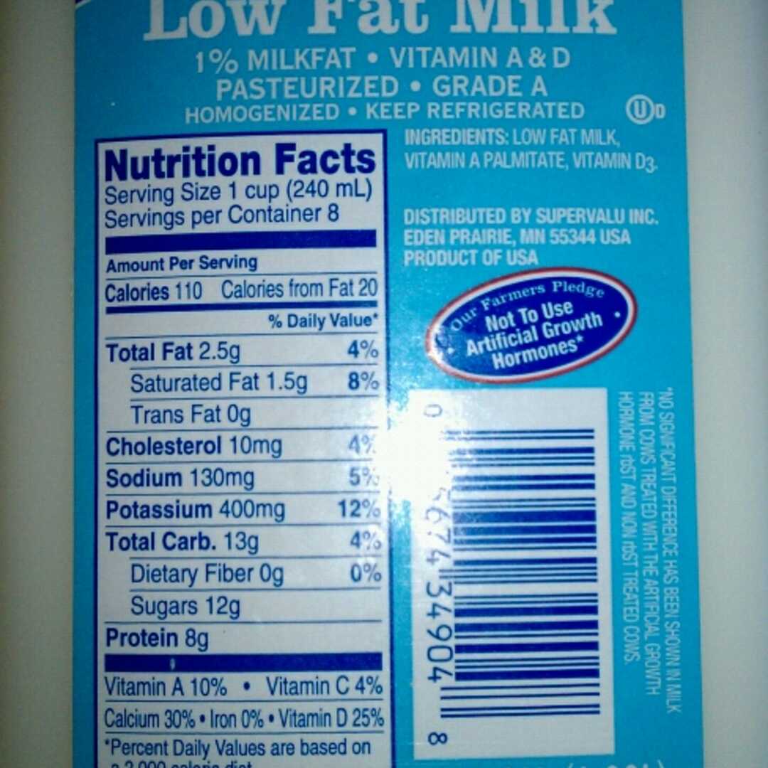 1% Low Fat Milk Jug: Calories & Nutrition