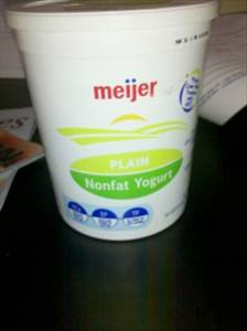 Meijer Nonfat Plain Yogurt
