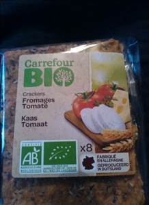 Carrefour Bio Crackers Fromages Tomate