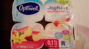 Optiwell Joghurt Rhabarber-Vanilla