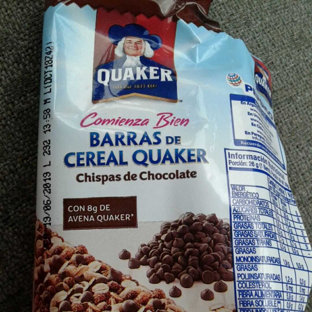 Quaker Barra de Cereal con Chispas de Chocolate (26g)