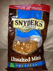 Snyder's of Hanover Unsalted Mini Pretzels