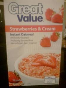 Great Value Strawberries & Cream Instant Oatmeal