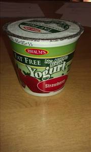 Braum's Fat Free No Sugar Added Strawberry Yogurt