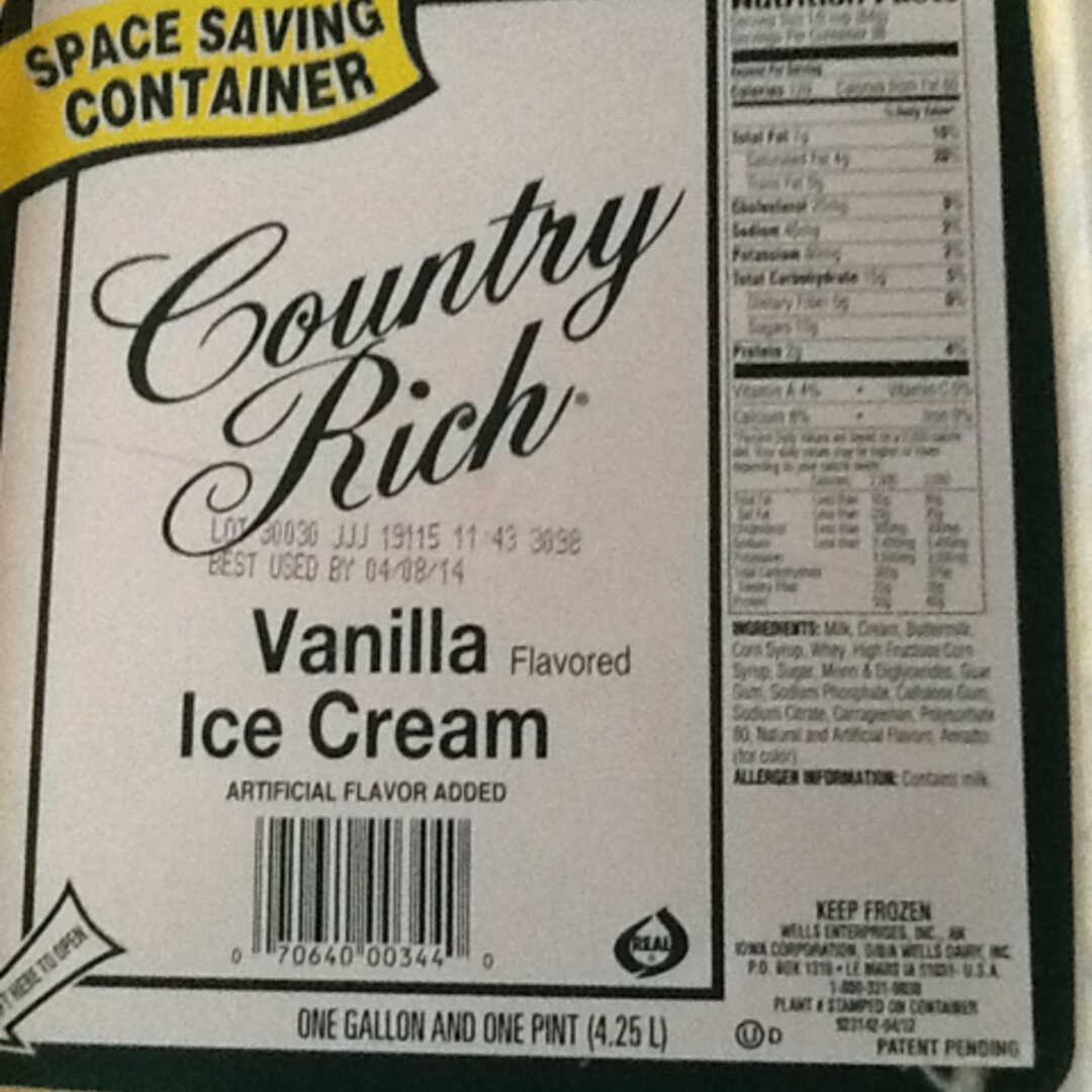 Country Rich Vanilla Ice Cream