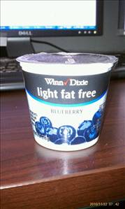 Winn-Dixie Light Fat Free Blueberry Yogurt