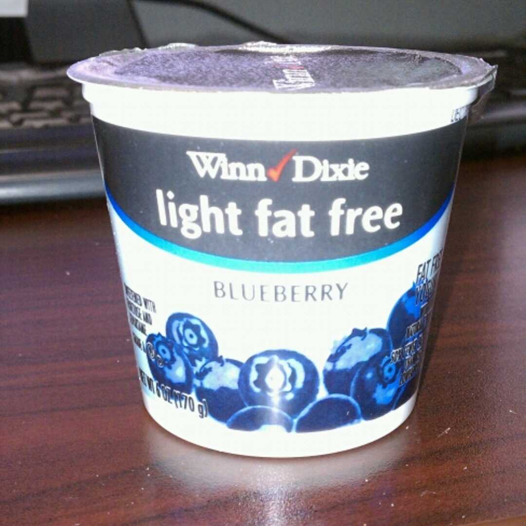 Winn-Dixie Light Fat Free Blueberry Yogurt