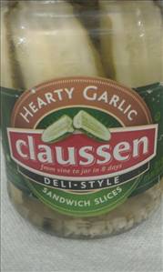 Claussen Hearty Garlic Deli Style Sandwich Slice Pickles
