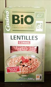 Casino Bio Lentilles Corail