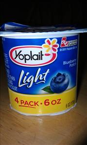 Yoplait Light Fat Free Yogurt - Blueberry Patch