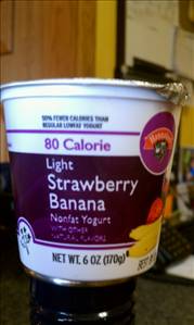 Hannaford Light Nonfat Strawberry Banana Yogurt