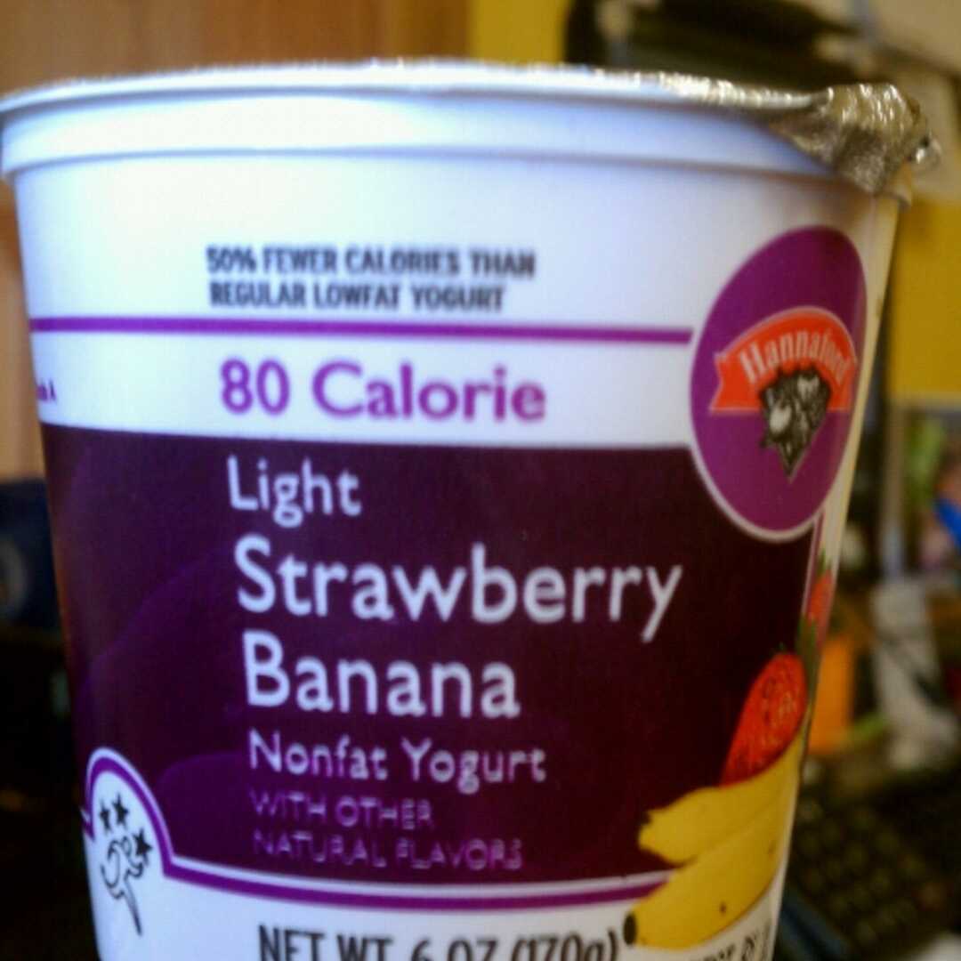 Hannaford Light Nonfat Strawberry Banana Yogurt