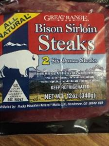 Great Range Bison Sirloin Steak