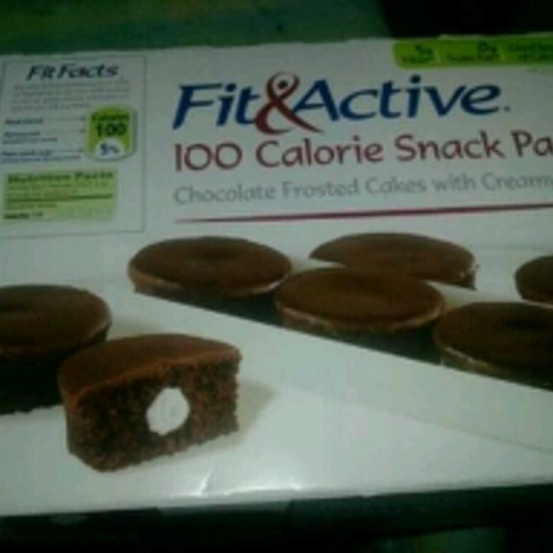 Fit & Active Chocolate Frosted Cakes with Creamy Filling (100 Calorie Snack Packs)