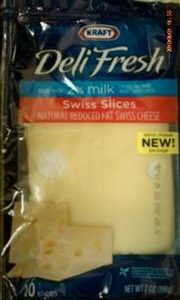 Kraft Deli Fresh Swiss Slices with 2% Milk