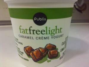 Publix Fat Free Light Caramel Creme Yogurt