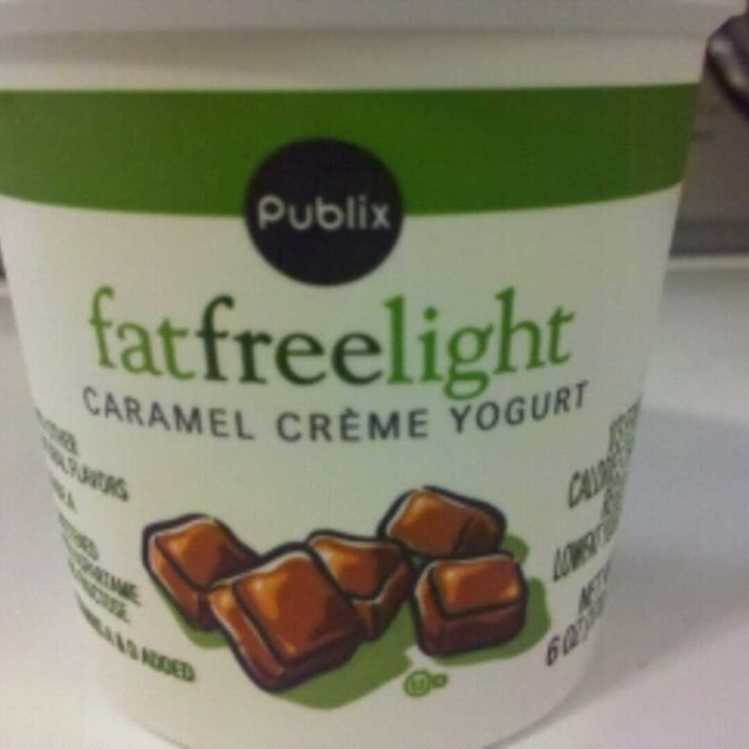 Publix Fat Free Light Caramel Creme Yogurt