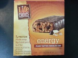 Life Choice Peanut Butter Chocolate Chip Energy Bar