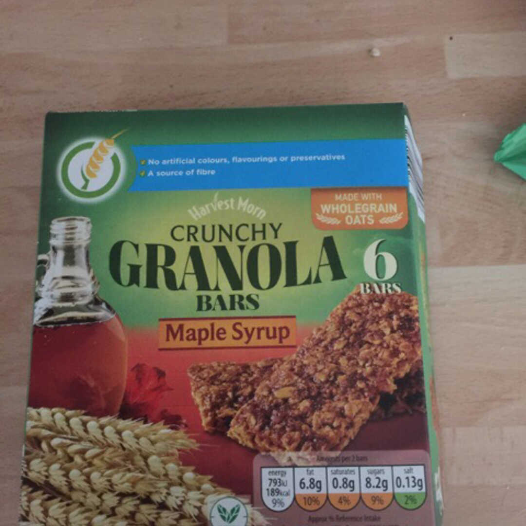 Harvest Morn Crunchy Granola Bar Maple Syrup