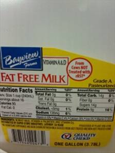 Bayview Farms Fat Free Milk