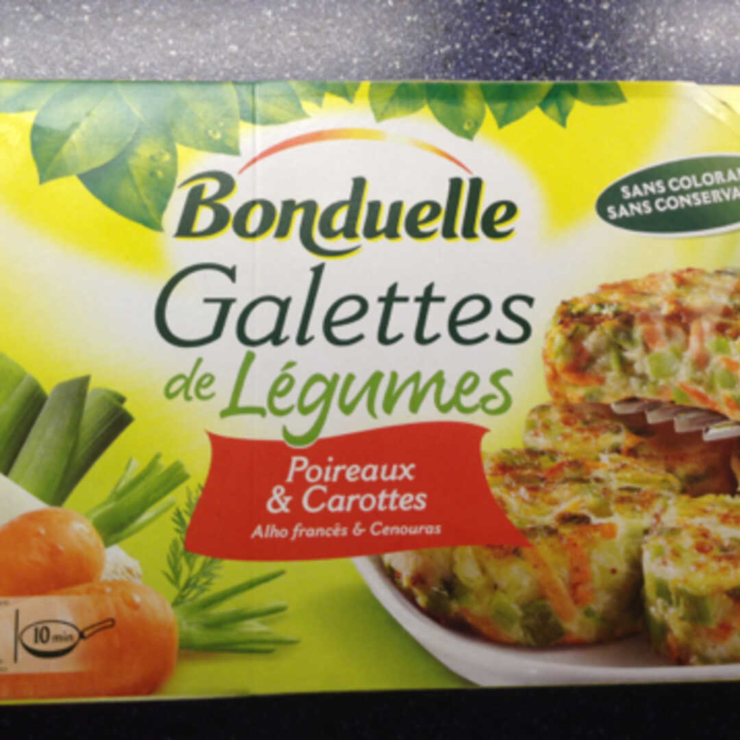 Bonduelle Galettes de Légumes Poireaux et Carottes