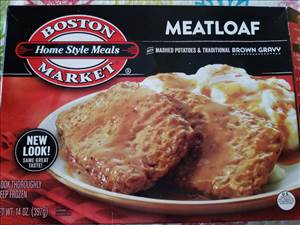 Boston Market Meatloaf with Mashed Potatoes & Traditional Brown Gravy