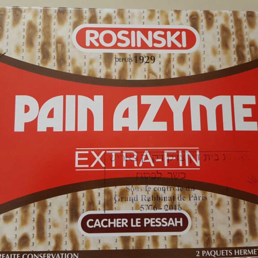 Calories et les Faits Nutritives pour Rosinski Pain Azyme