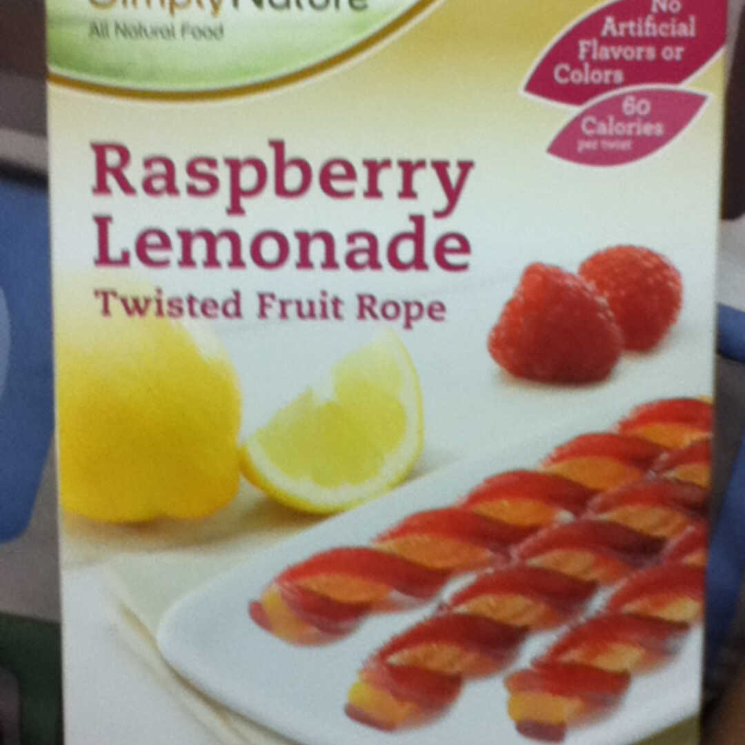 Simply Nature Raspberry Lemonade Twisted Fruit Rope