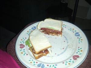 Bacon, Lettuce and Tomato Sandwich with Spread
