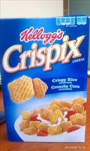 Kellogg's Crispix Crispy Rice on One Side Crunchy Corn on the Other Cereal