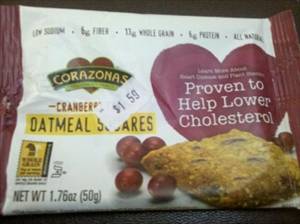 Corazonas Oatmeal Squares - Cranberry Flax