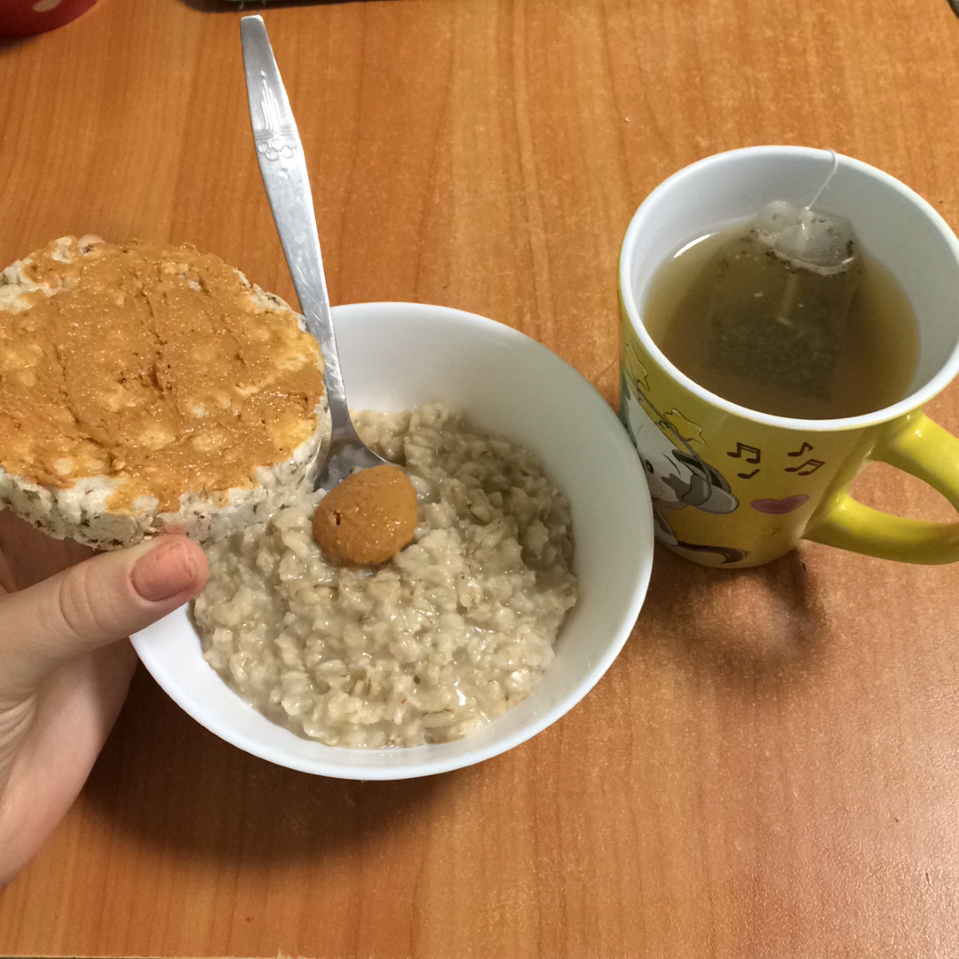 Печенье с арахисовой пастой и овсяной каши