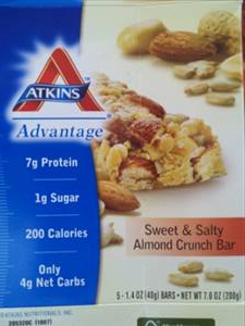 Atkins Advantage Sweet & Salty Almond Crunch Bar