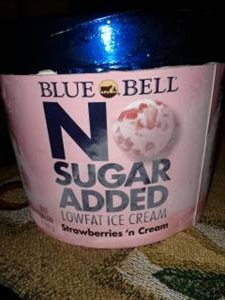 Blue Bell No Sugar Added Strawberries N Cream