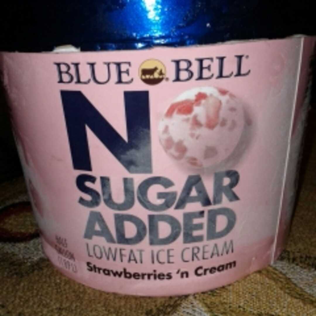 Blue Bell No Sugar Added Strawberries N Cream