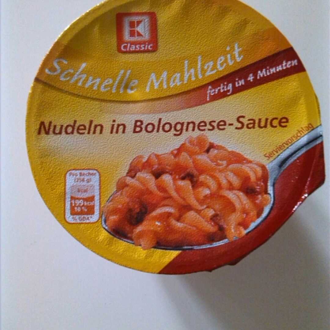 K-Classic Nudeln in Bolognese-Sauce