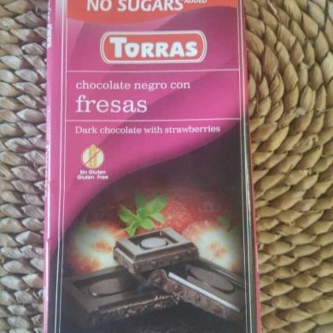 Torras Chocolate Negro con Fresas