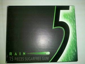 Wrigley 5 Rain Sugar Free Chewing  Gum