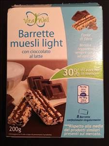 Vitawell Barrette Muesli Light con Cioccolato al Latte