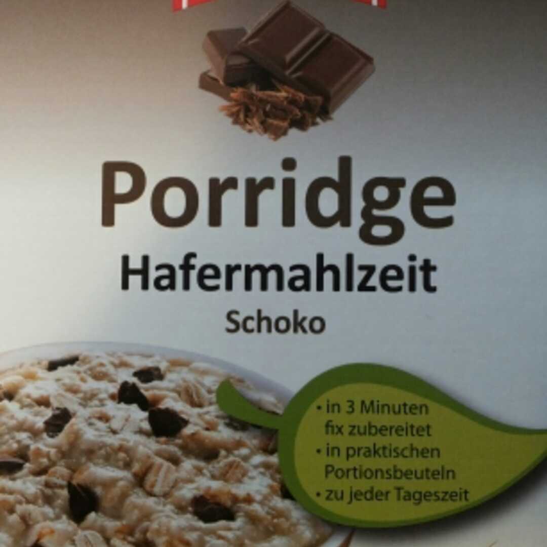 Gletscherkrone Porridge Hafermahlzeit Schoko