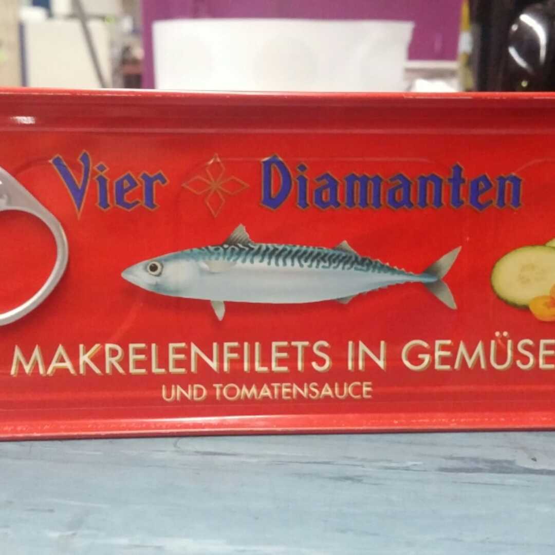 Vier Diamanten Makrelen in Tomatensauce