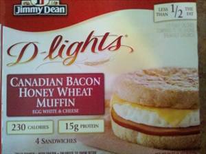 Jimmy Dean D-Lights Canadian Bacon, Egg White & Cheese Breakfast Sandwich