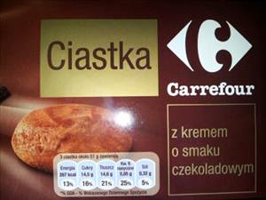 Carrefour Ciastka z Kremem o Smaku Czekoladowym