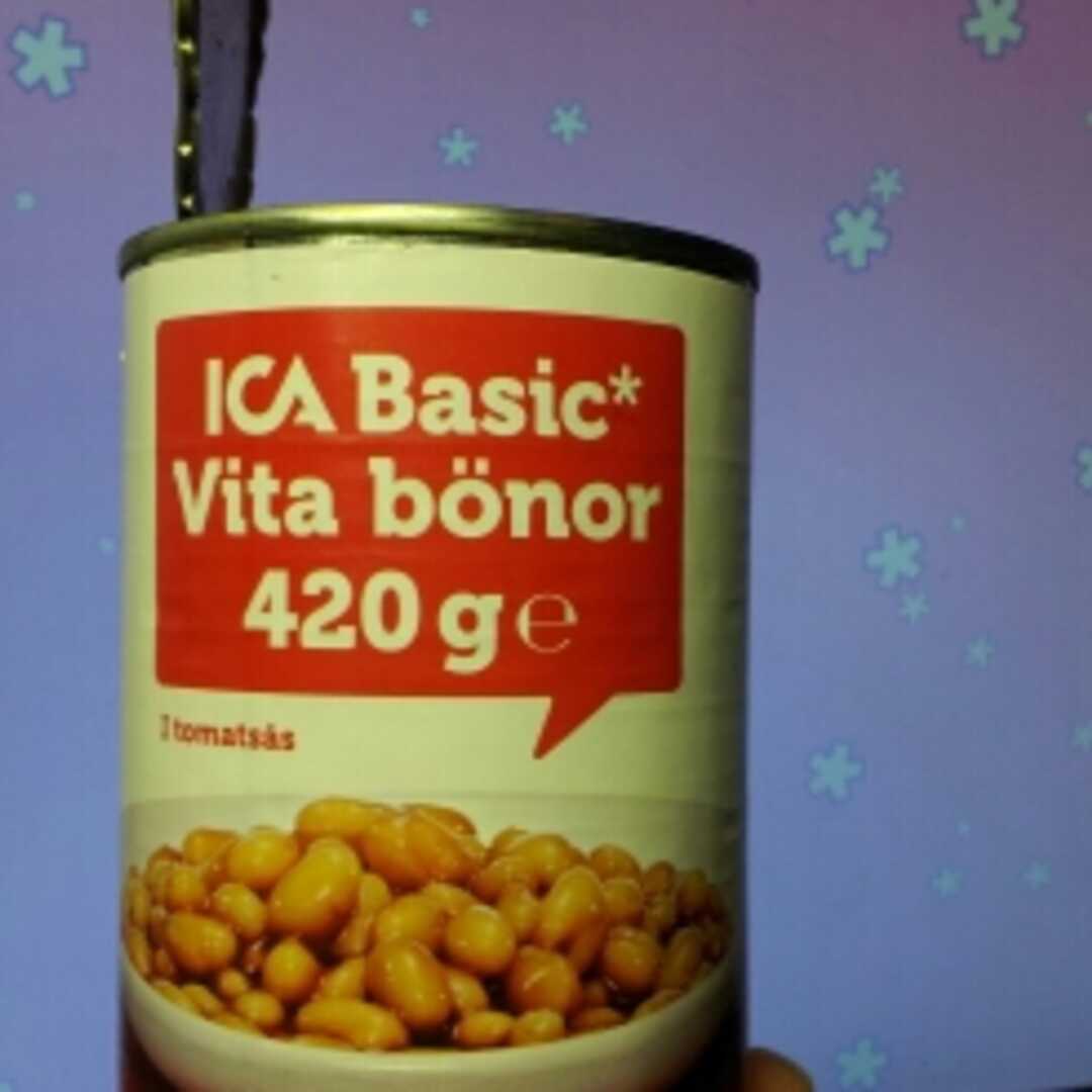 ICA Basic Vita Bönor i Tomatsås