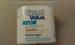 Great Value Light Nonfat Yogurt - Vanilla